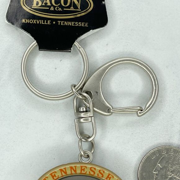 Bacon & Co Tennessee Volunteers Spinning Football Keychain Keyring - Picture 7 of 9